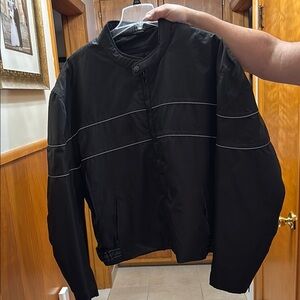 Men's black textile motorcycle Jacket